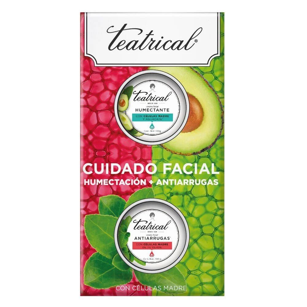 Pack Teatrical Crema Humectante 100gr + Crema Antiarrugas 100 g Farmex-Pluxee-Persistente